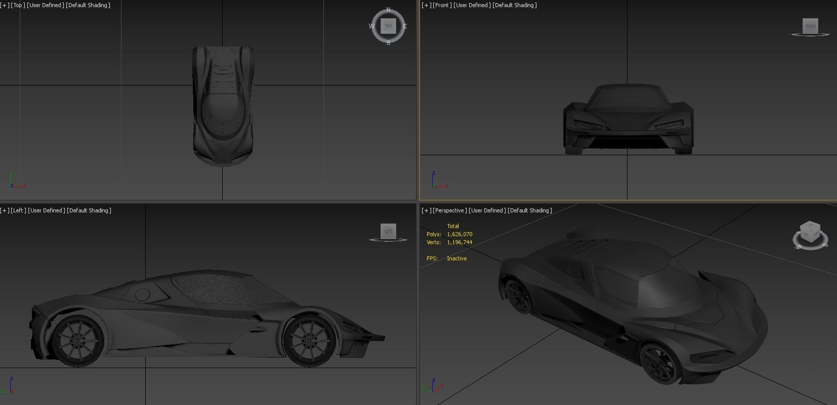 KTM X-Bow GT4 3D Print Model Low-poly 3D model_3
