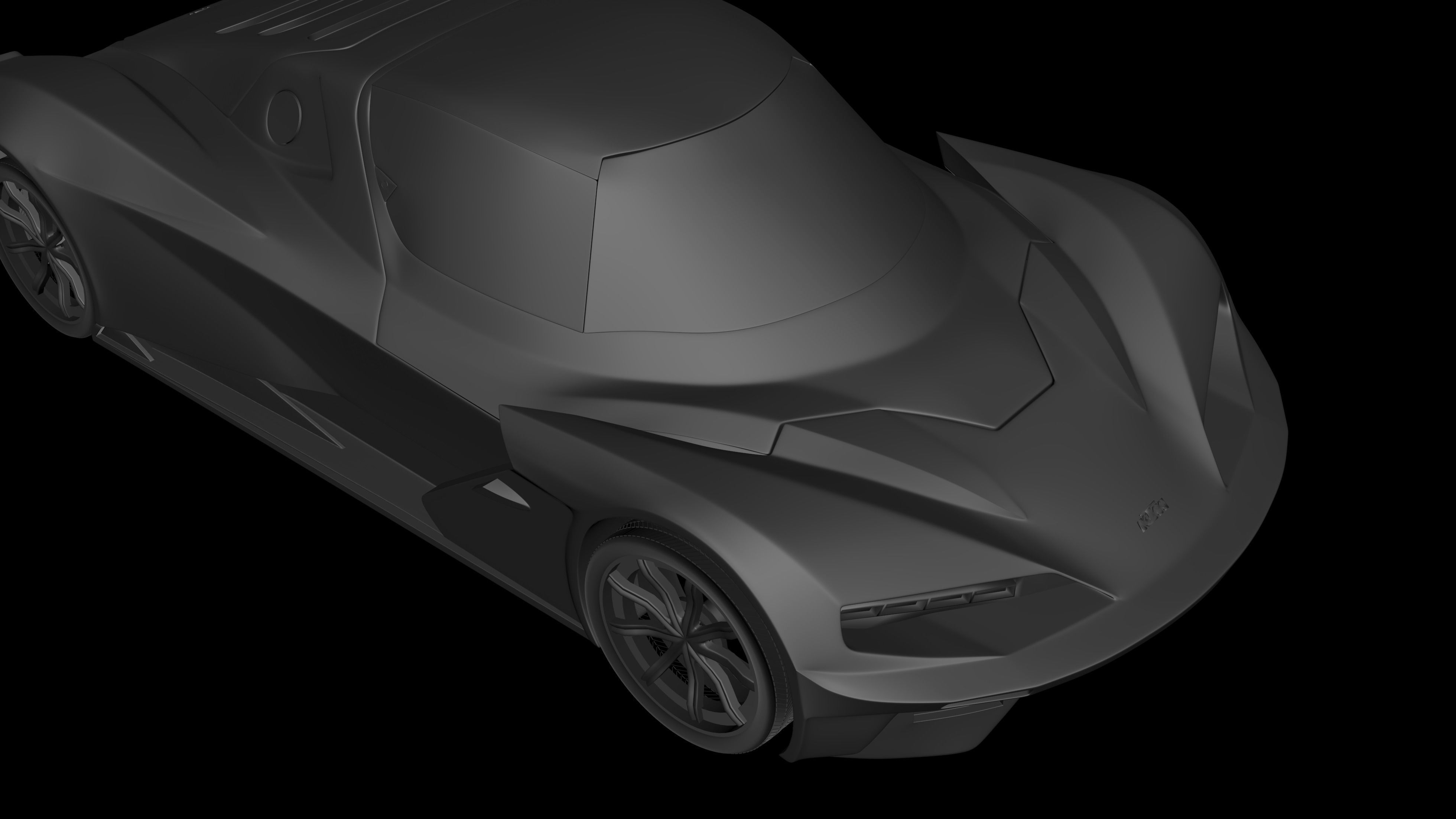 KTM X-Bow GT4 3D Print Model Low-poly 3D model_4