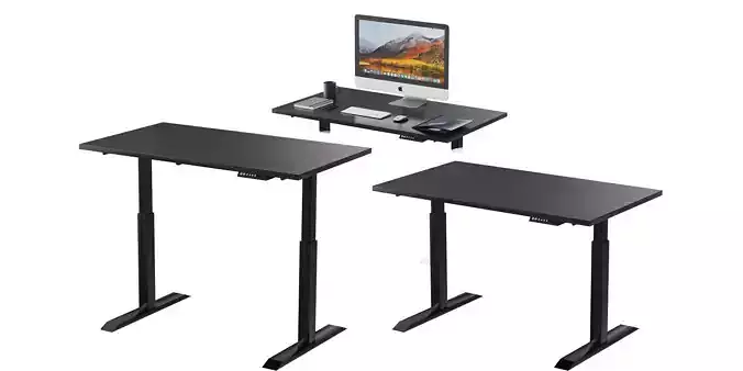 Black lift desk BLENDER 3D Model Cycles 3D model