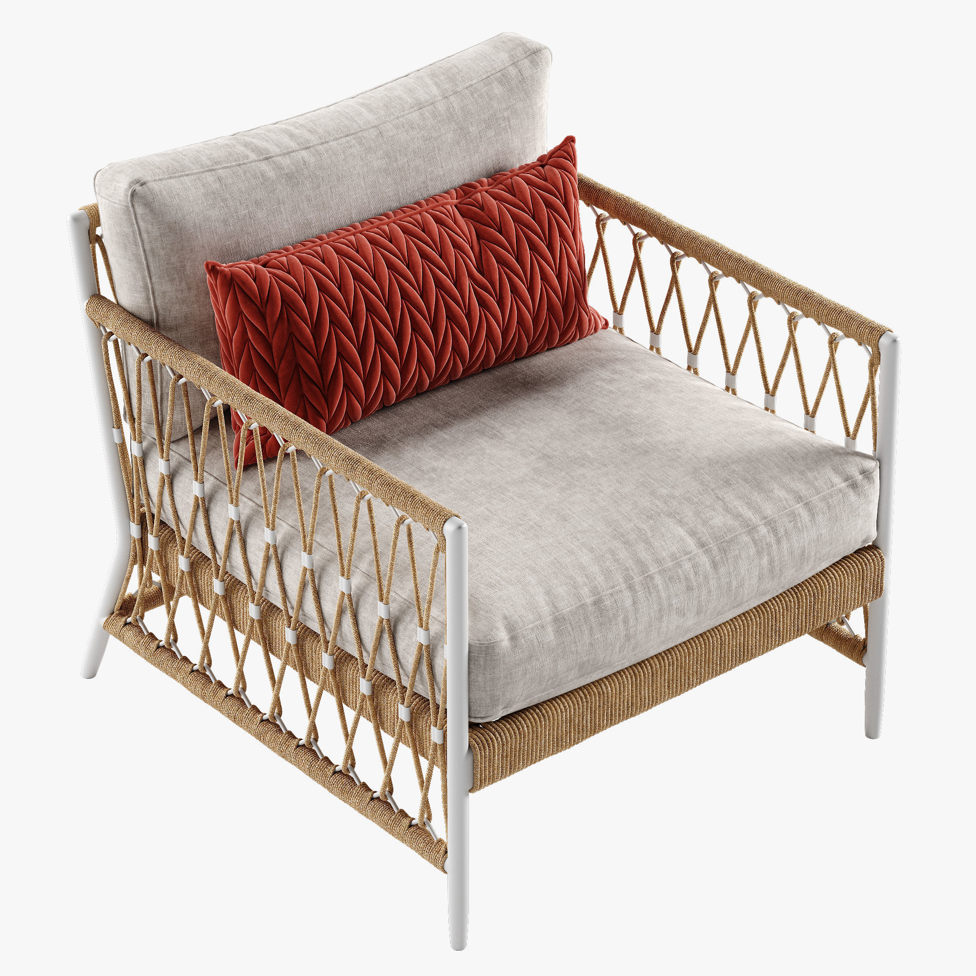 Serena and Lily Salt Greek armchair 3D model_3