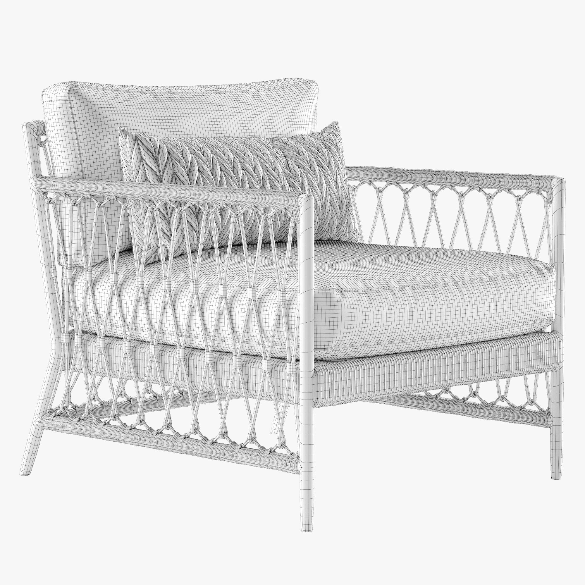 Serena and Lily Salt Greek armchair 3D model_6