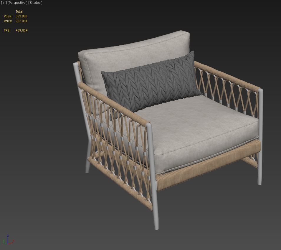 Serena and Lily Salt Greek armchair 3D model_1