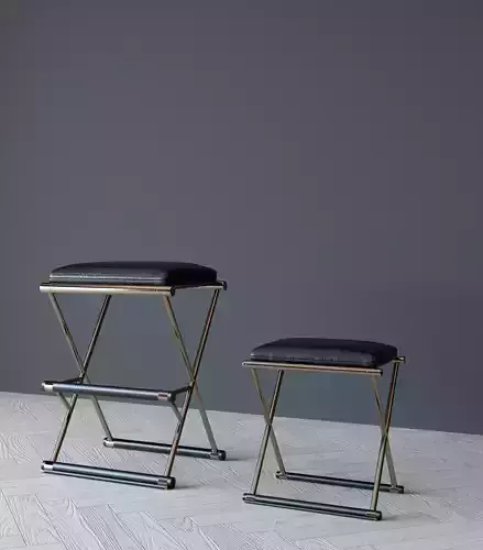 Leather Stool Set