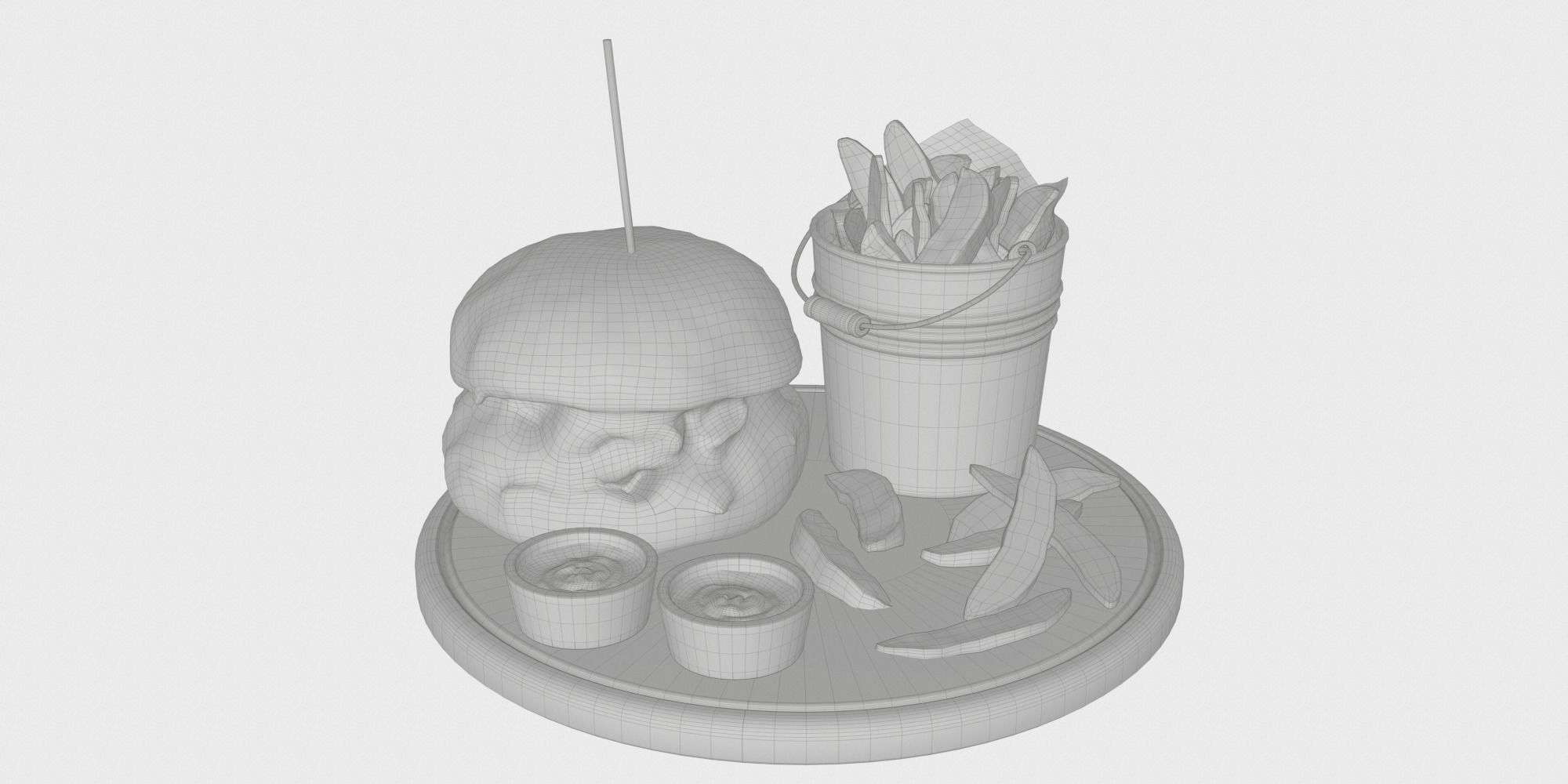 Burger BLENDER 3D Model Cycles 3D model_2