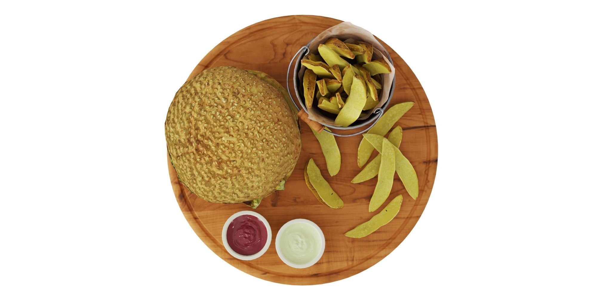 Burger BLENDER 3D Model Cycles 3D model_3