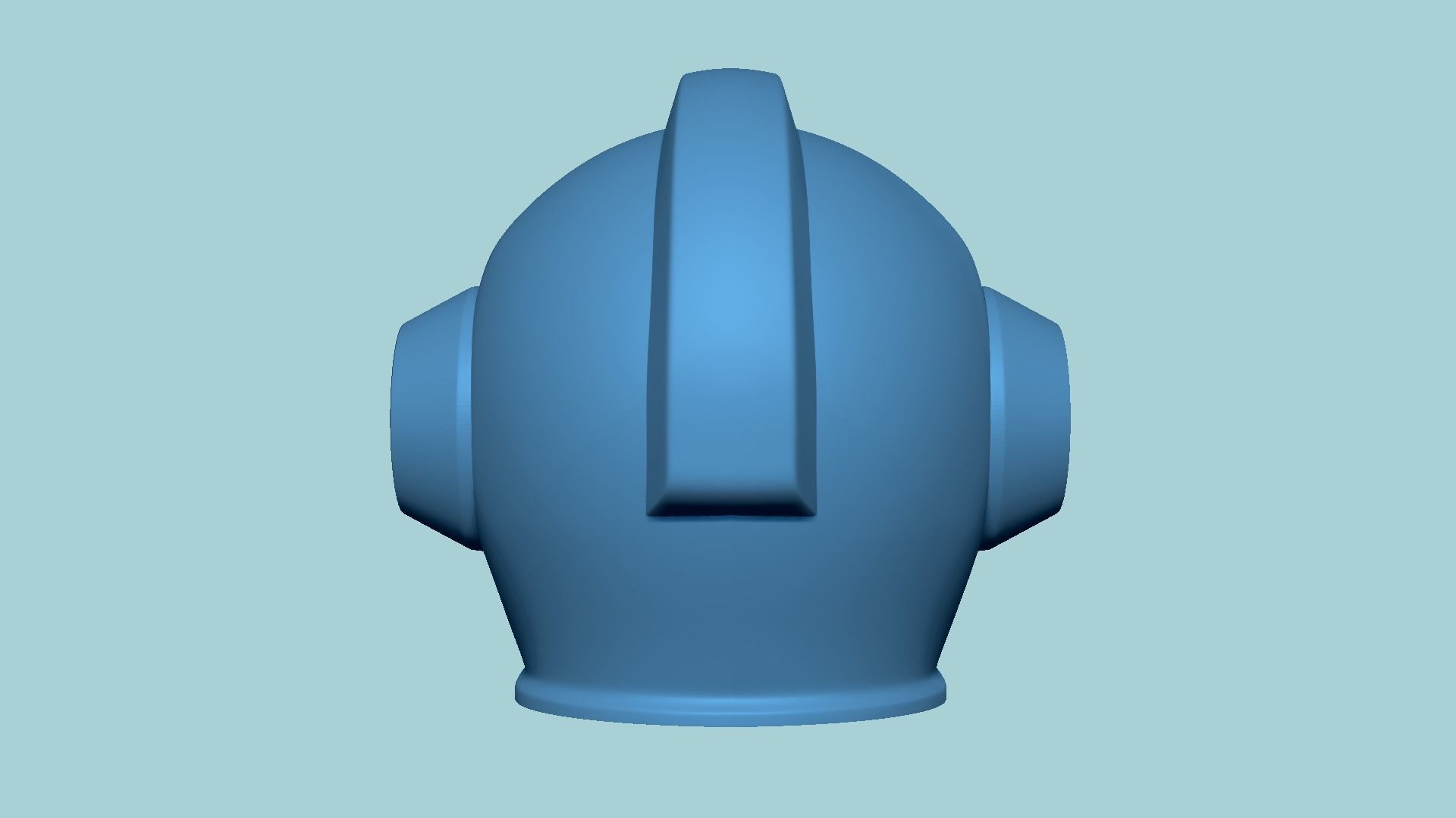 Megaman Helmet STL Printable - Classic Design Cosplay 3D print model_5