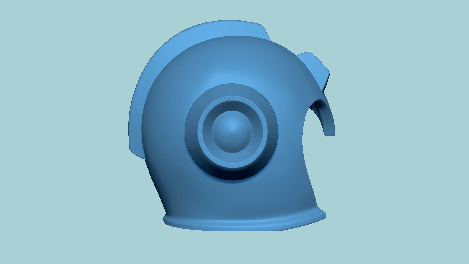 Megaman Helmet STL Printable - Classic Design Cosplay 3D print model_3