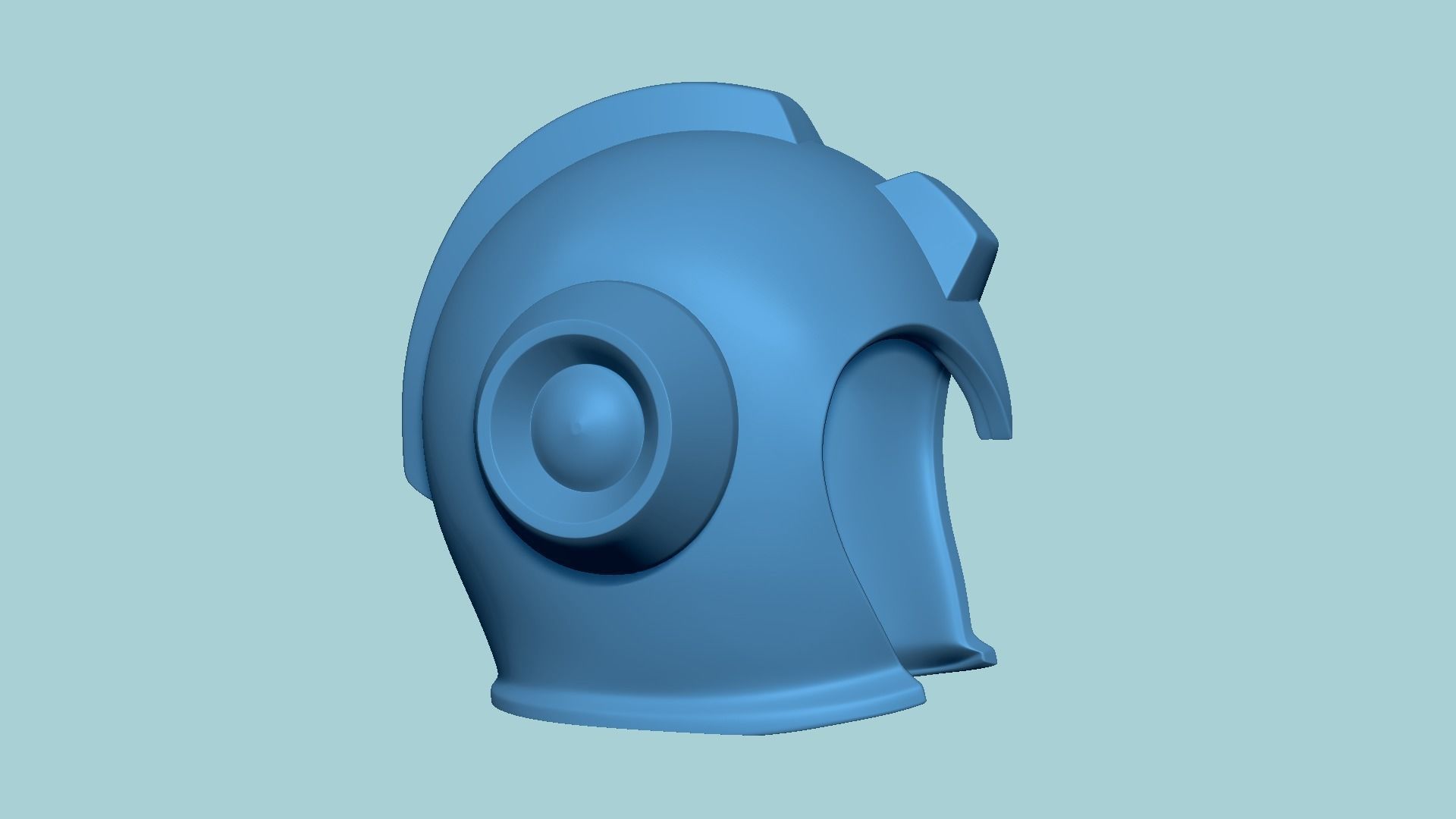 Megaman Helmet STL Printable - Classic Design Cosplay 3D print model_12