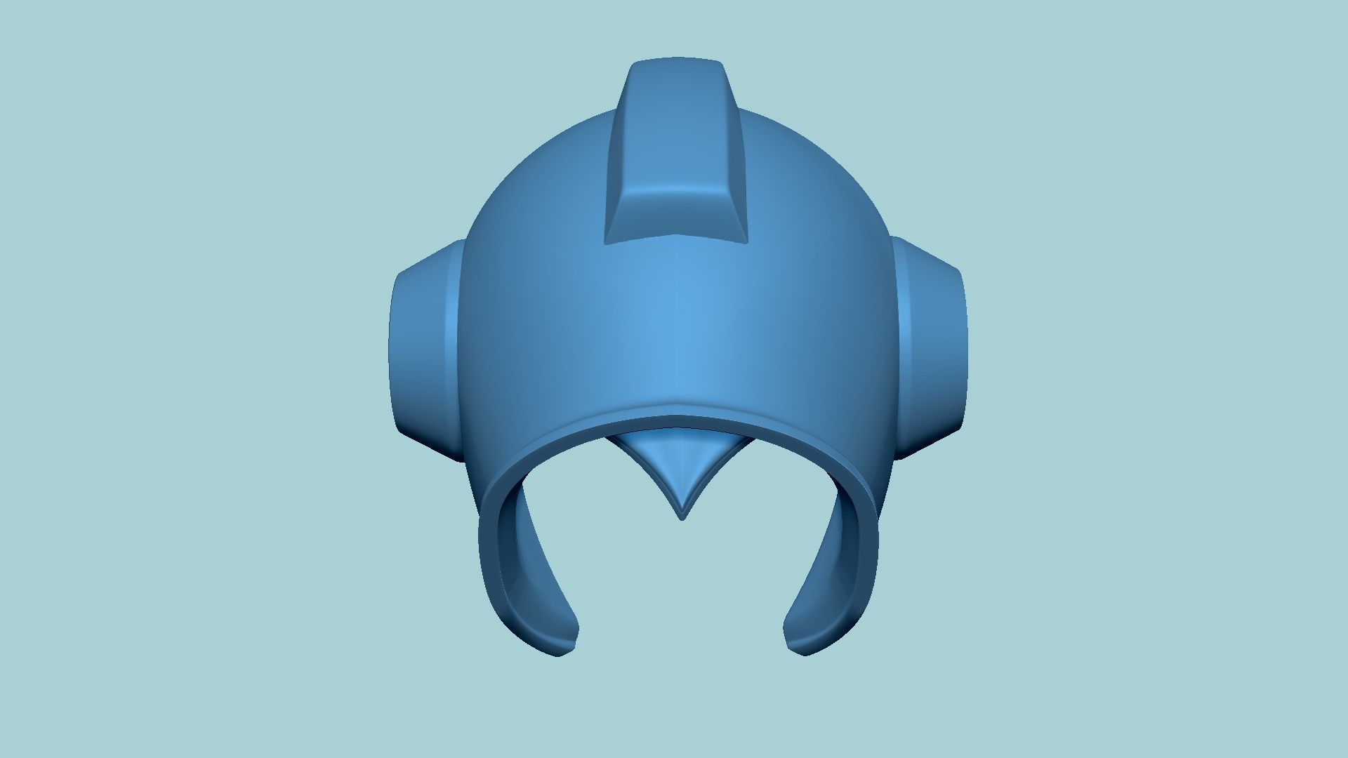 Megaman Helmet STL Printable - Classic Design Cosplay 3D print model_9
