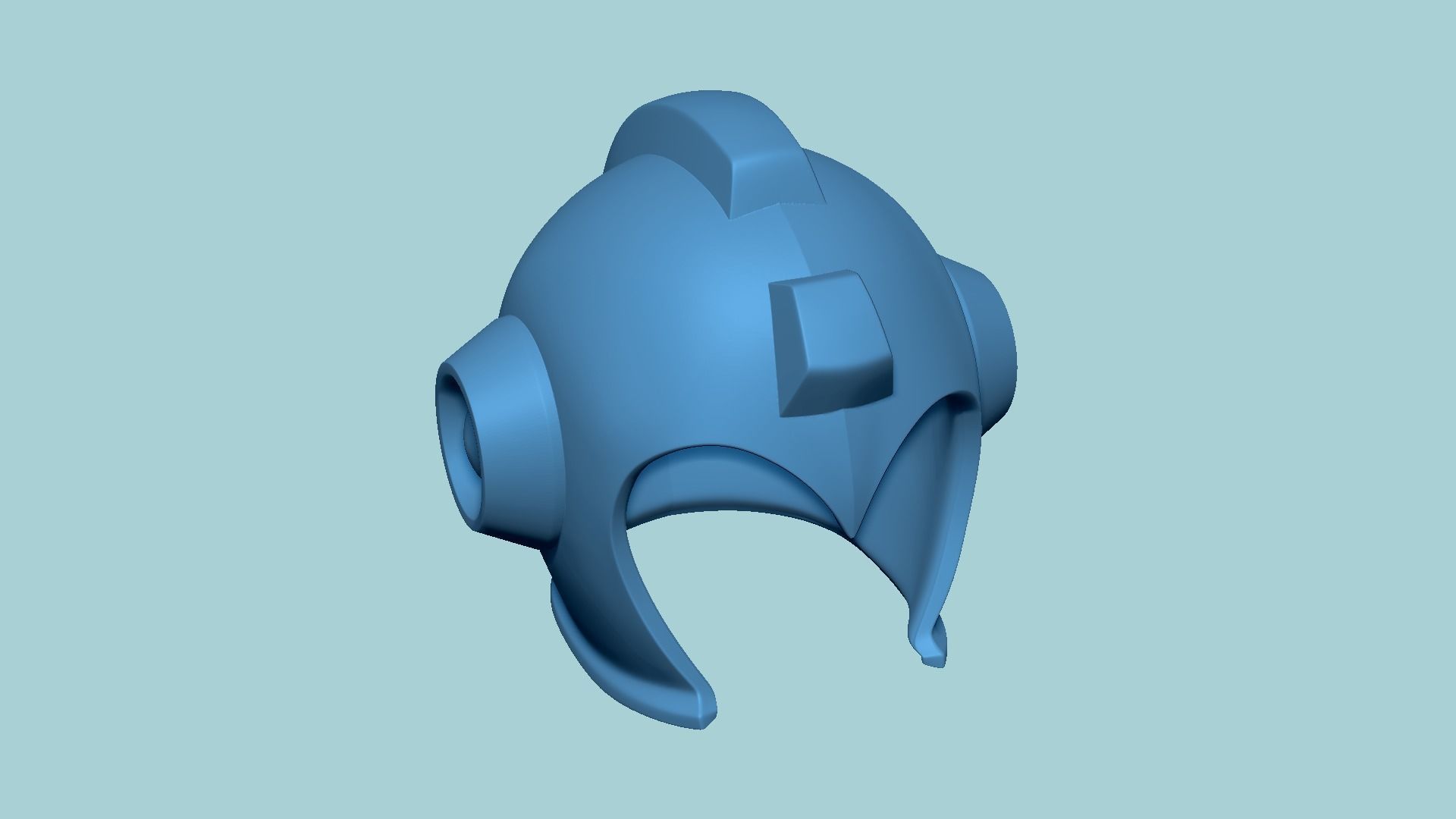 Megaman Helmet STL Printable - Classic Design Cosplay 3D print model_2