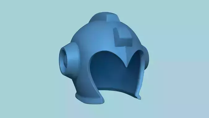 Megaman Helmet STL Printable - Classic Design Cosplay 3D print model