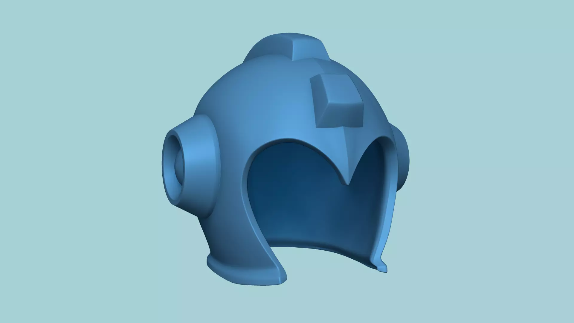 Megaman Helmet STL Printable - Classic Design Cosplay 3D print model_0