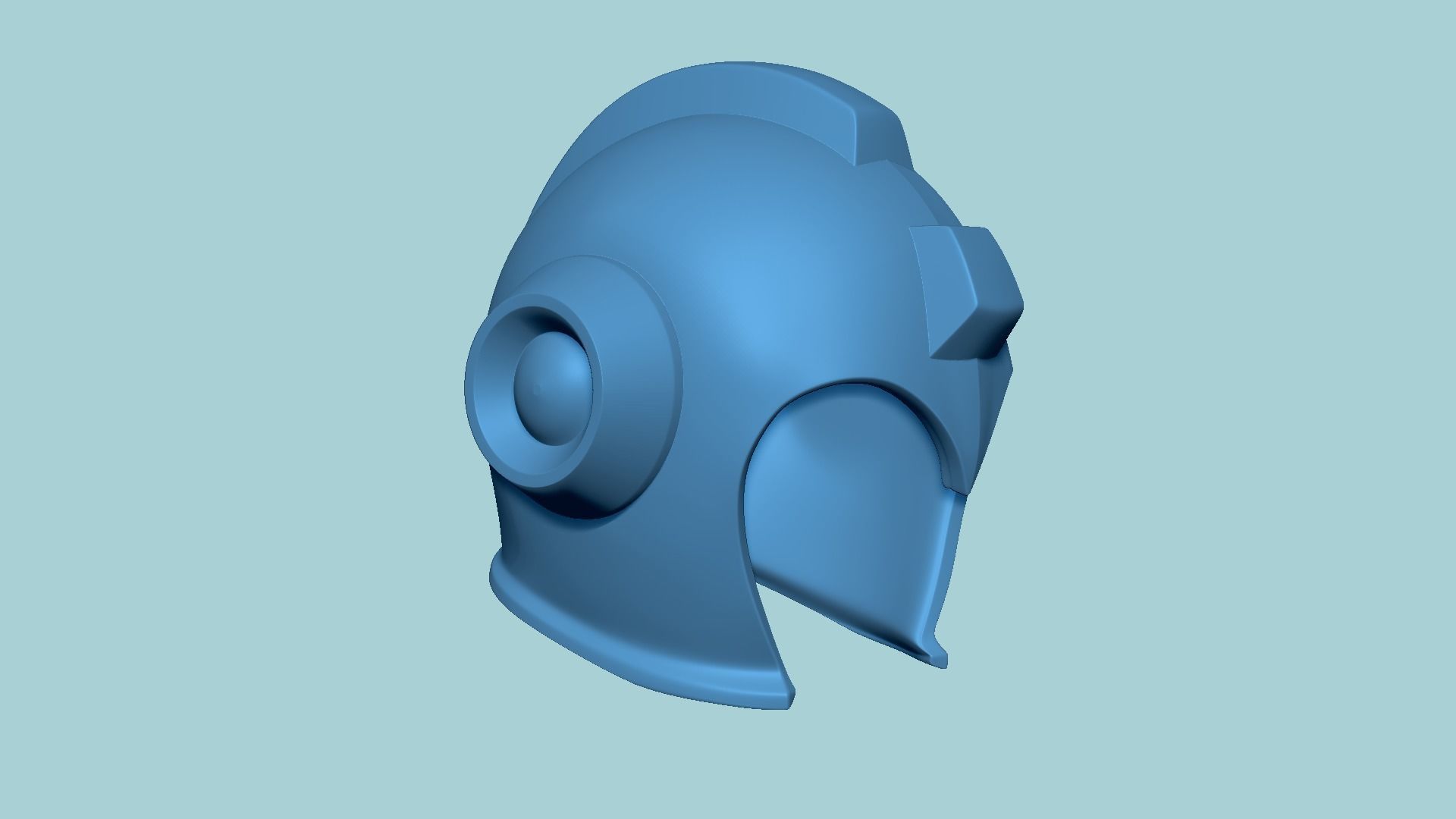 Megaman Helmet STL Printable - Classic Design Cosplay 3D print model_8