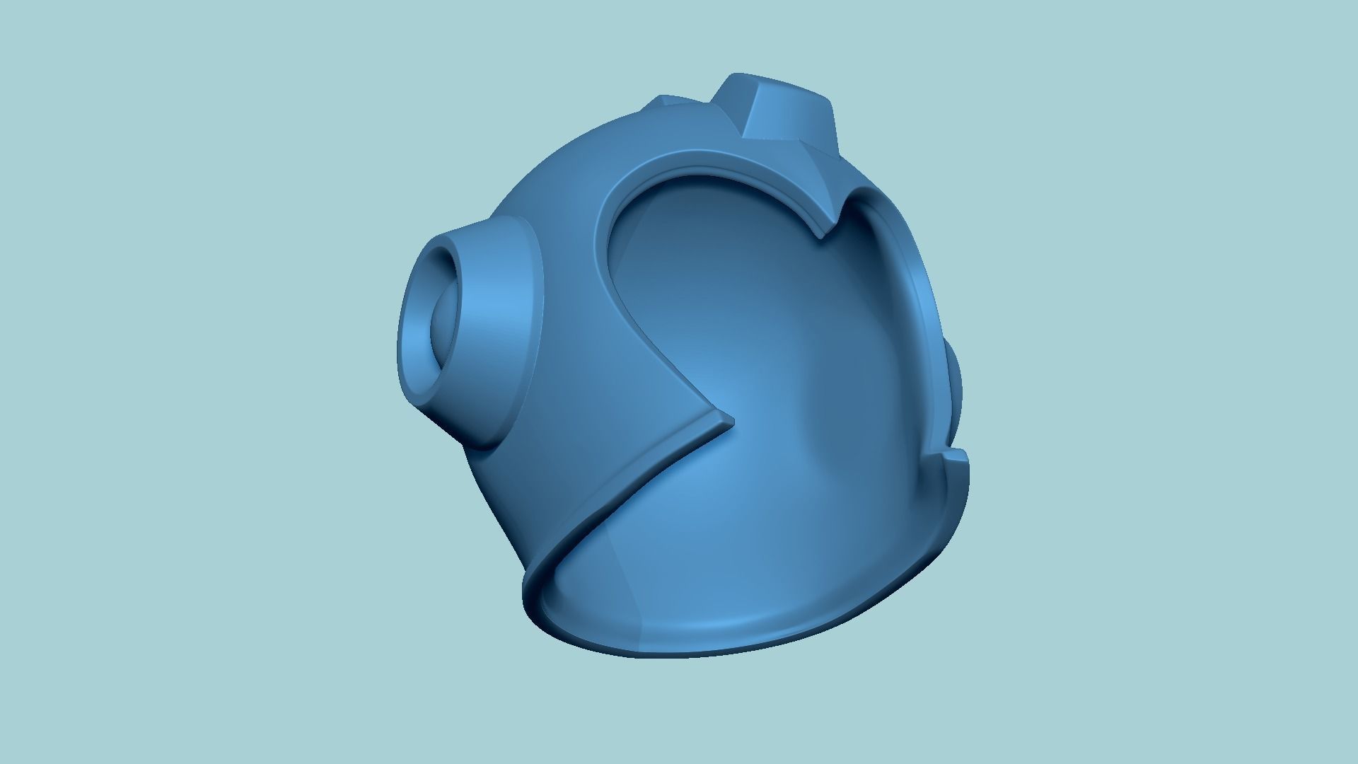 Megaman Helmet STL Printable - Classic Design Cosplay 3D print model_6