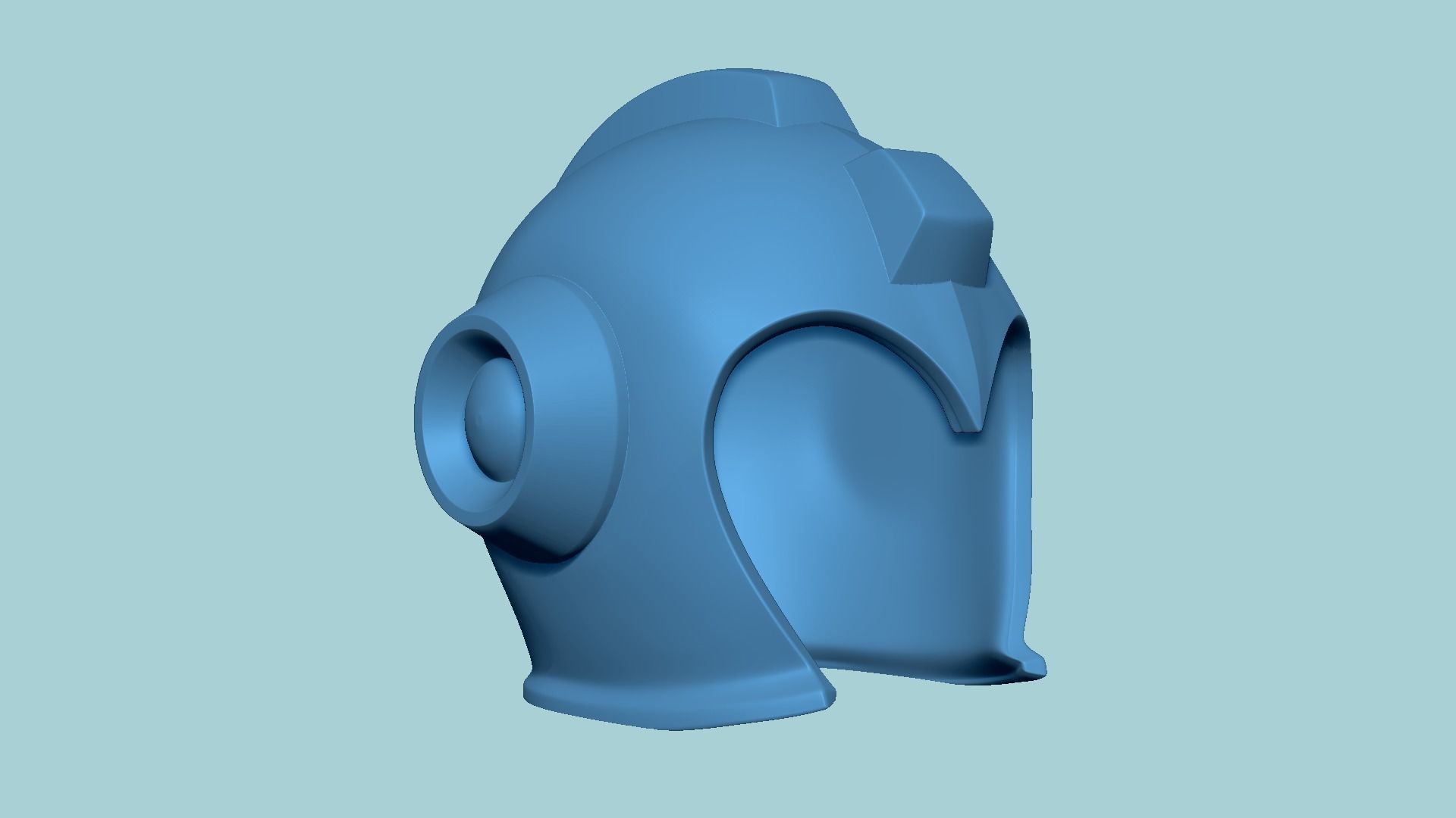 Megaman Helmet STL Printable - Classic Design Cosplay 3D print model_4
