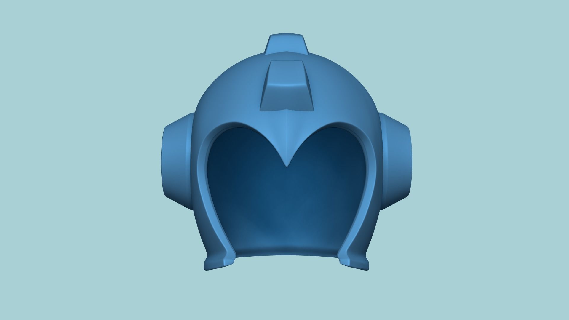 Megaman Helmet STL Printable - Classic Design Cosplay 3D print model_1