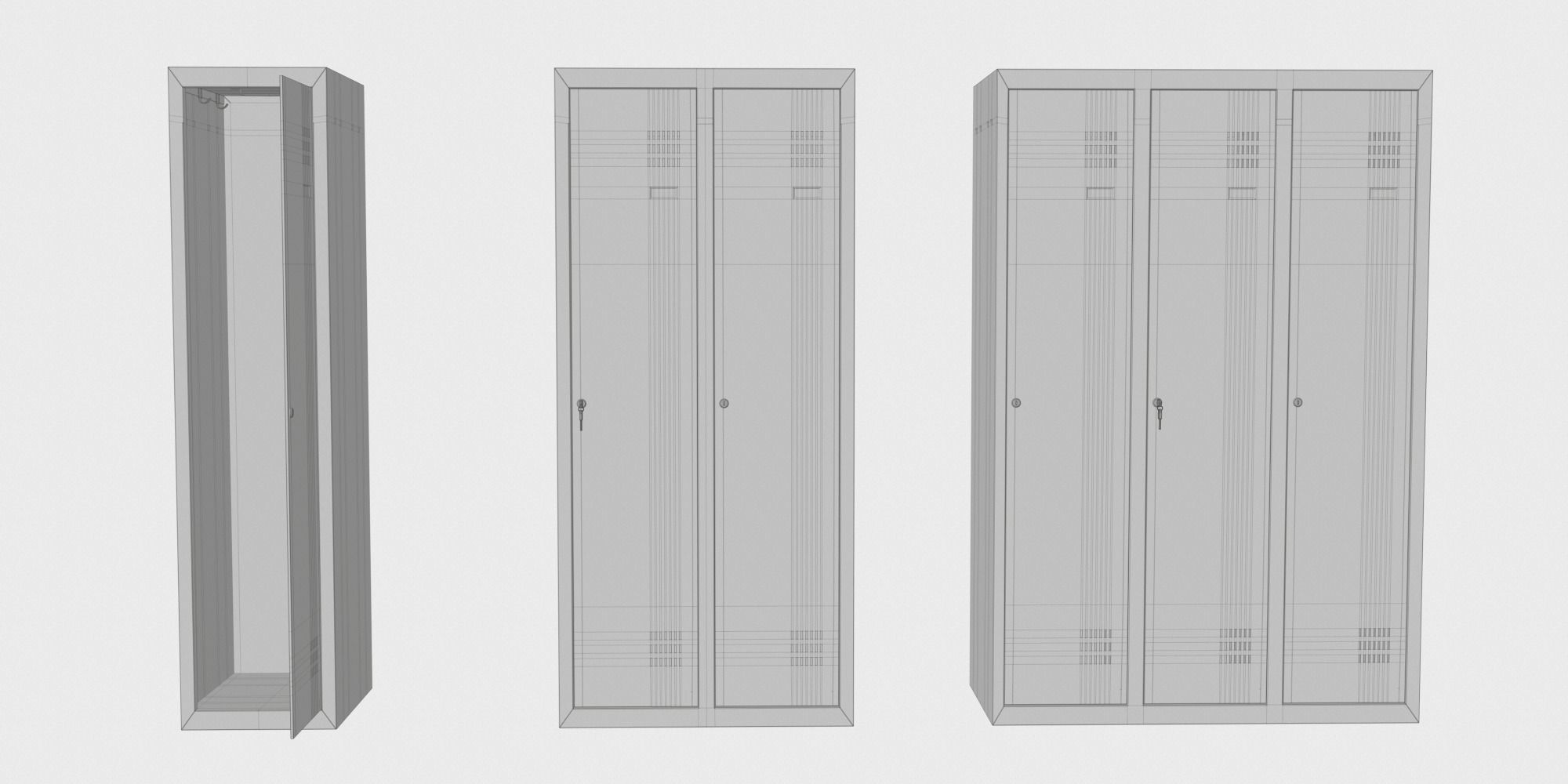 Locker for Dressing Room BLENDER 3D Model Cycles 3D model_3