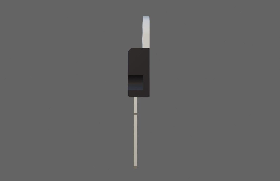 Transistor 7812 - Electronic parts Low-poly 3D model_14