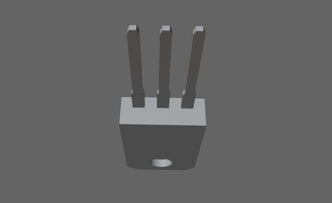 Transistor 7812 - Electronic parts Low-poly 3D model_18
