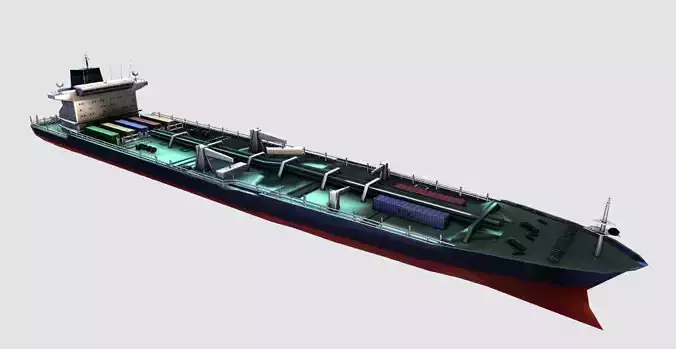 Tanker Ship Low-poly 3D model