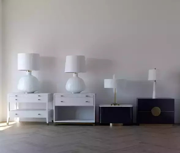 Night Table Set with Lamps