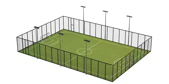 Soccer football field BLENDER 3D Model Cycles