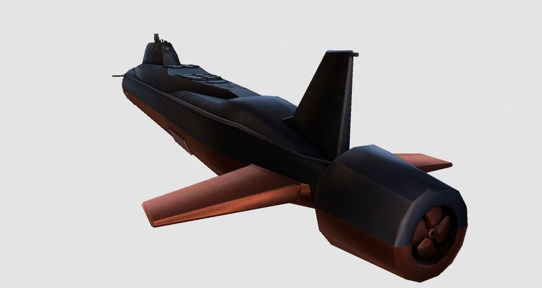 Yasen class Submarine Low-poly 3D model_7
