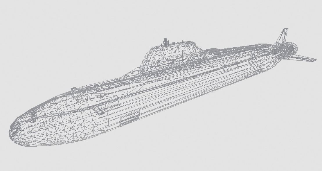 Yasen class Submarine Low-poly 3D model_14