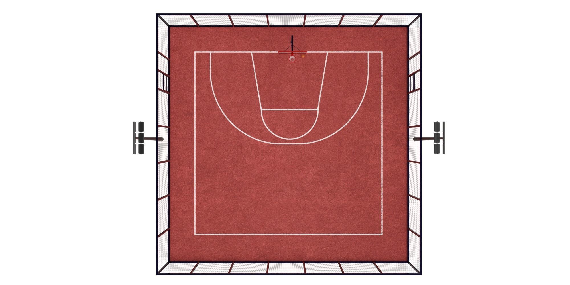 Streetball field BLENDER 3D Model Cycles 3D model_1