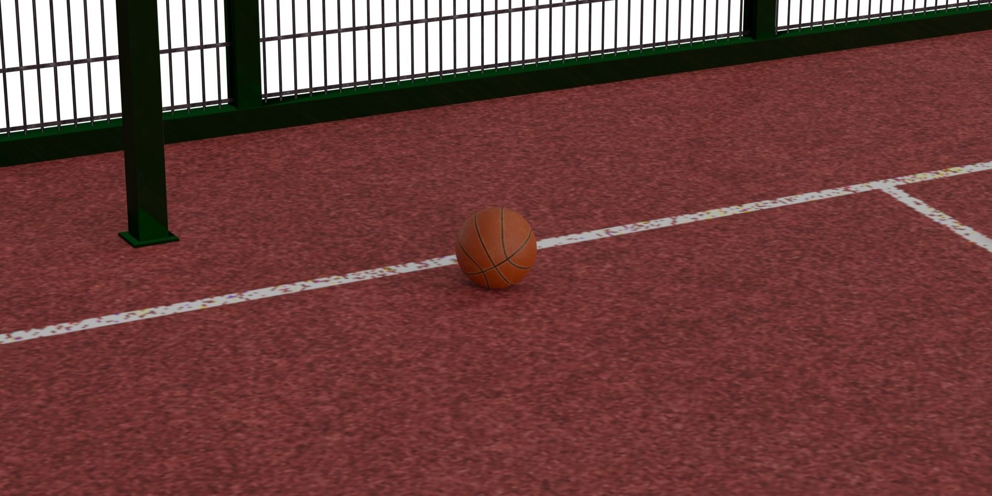 Streetball field BLENDER 3D Model Cycles 3D model_4