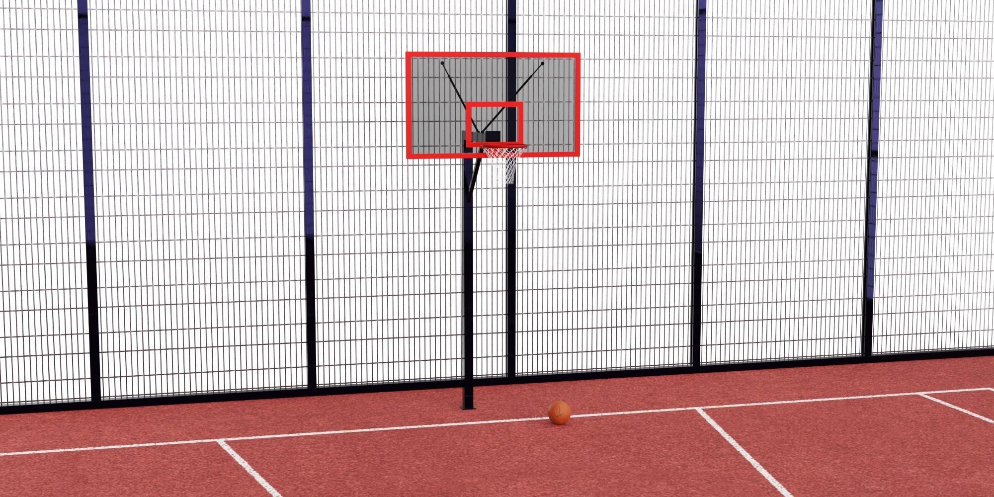 Streetball field BLENDER 3D Model Cycles 3D model_3