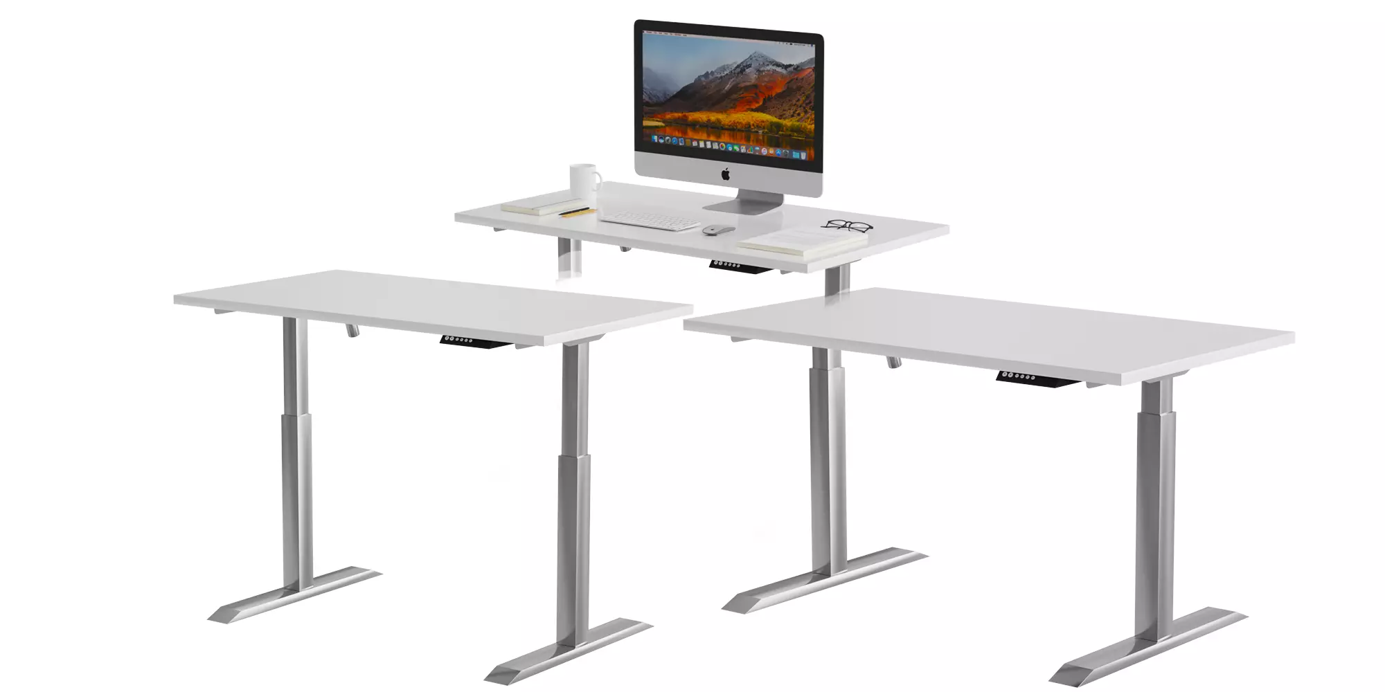 White Lift Desk BLENDER 3D Model Cycles 3D model_0