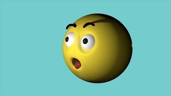 Emoji Shock Face Free 3D model