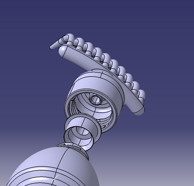 Hair Oil Bottle With Comb 3D print model_39