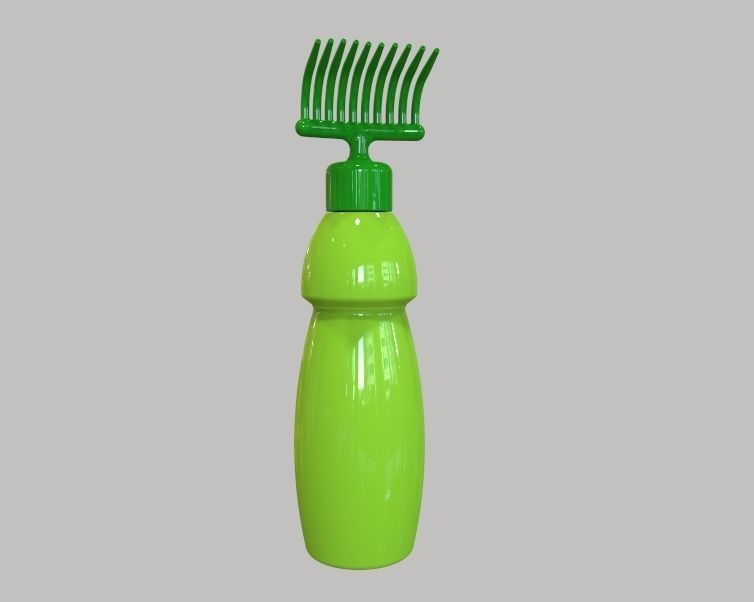 Hair Oil Bottle With Comb 3D print model_14