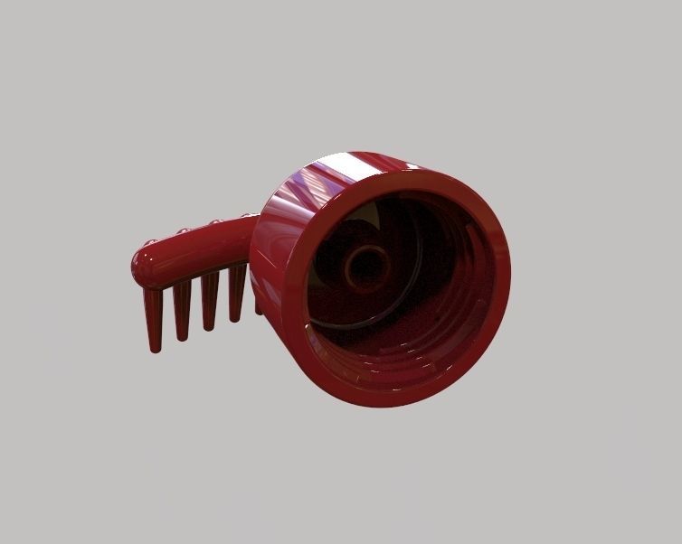 Hair Oil Bottle With Comb 3D print model_23