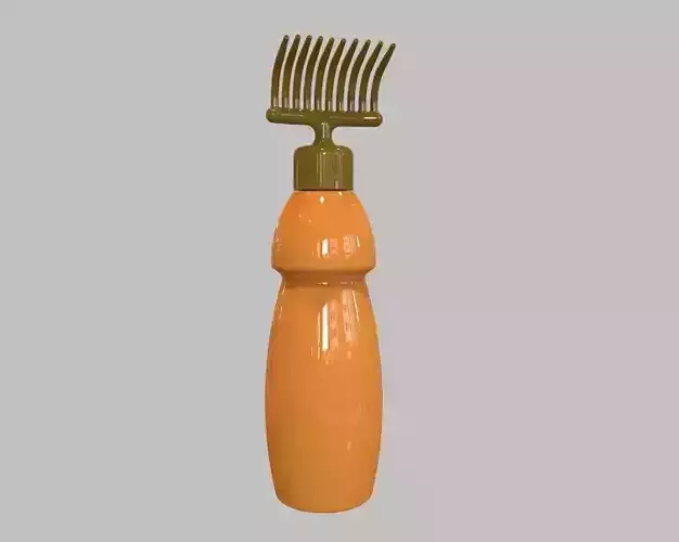 Hair Oil Bottle With Comb 3D print model