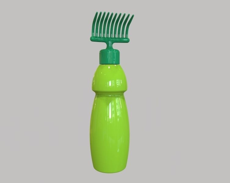 Hair Oil Bottle With Comb 3D print model_18