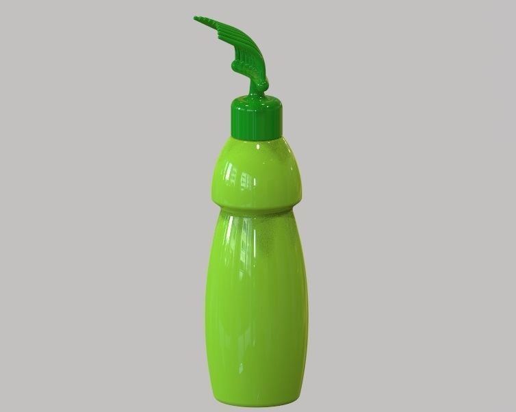 Hair Oil Bottle With Comb 3D print model_16