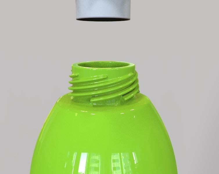Hair Oil Bottle With Comb 3D print model_8