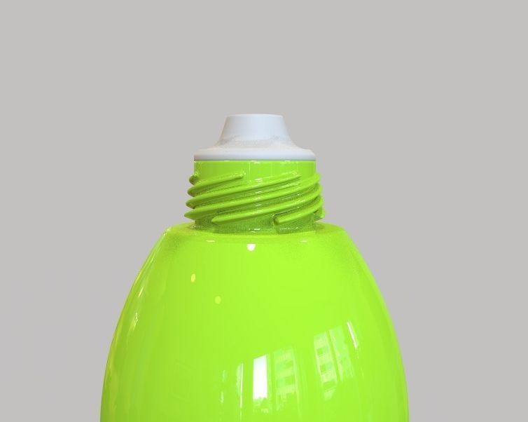 Hair Oil Bottle With Comb 3D print model_24