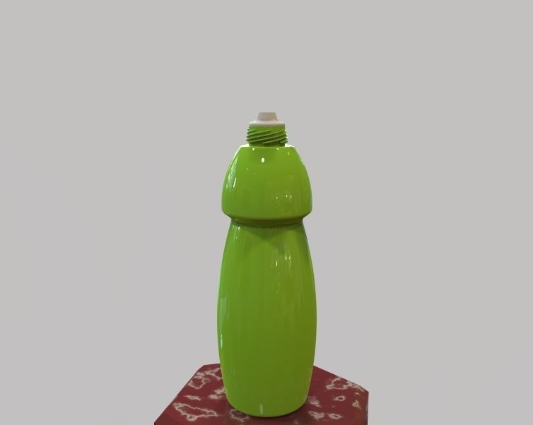 Hair Oil Bottle With Comb 3D print model_12