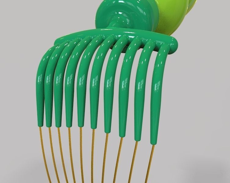 Hair Oil Bottle With Comb 3D print model_19