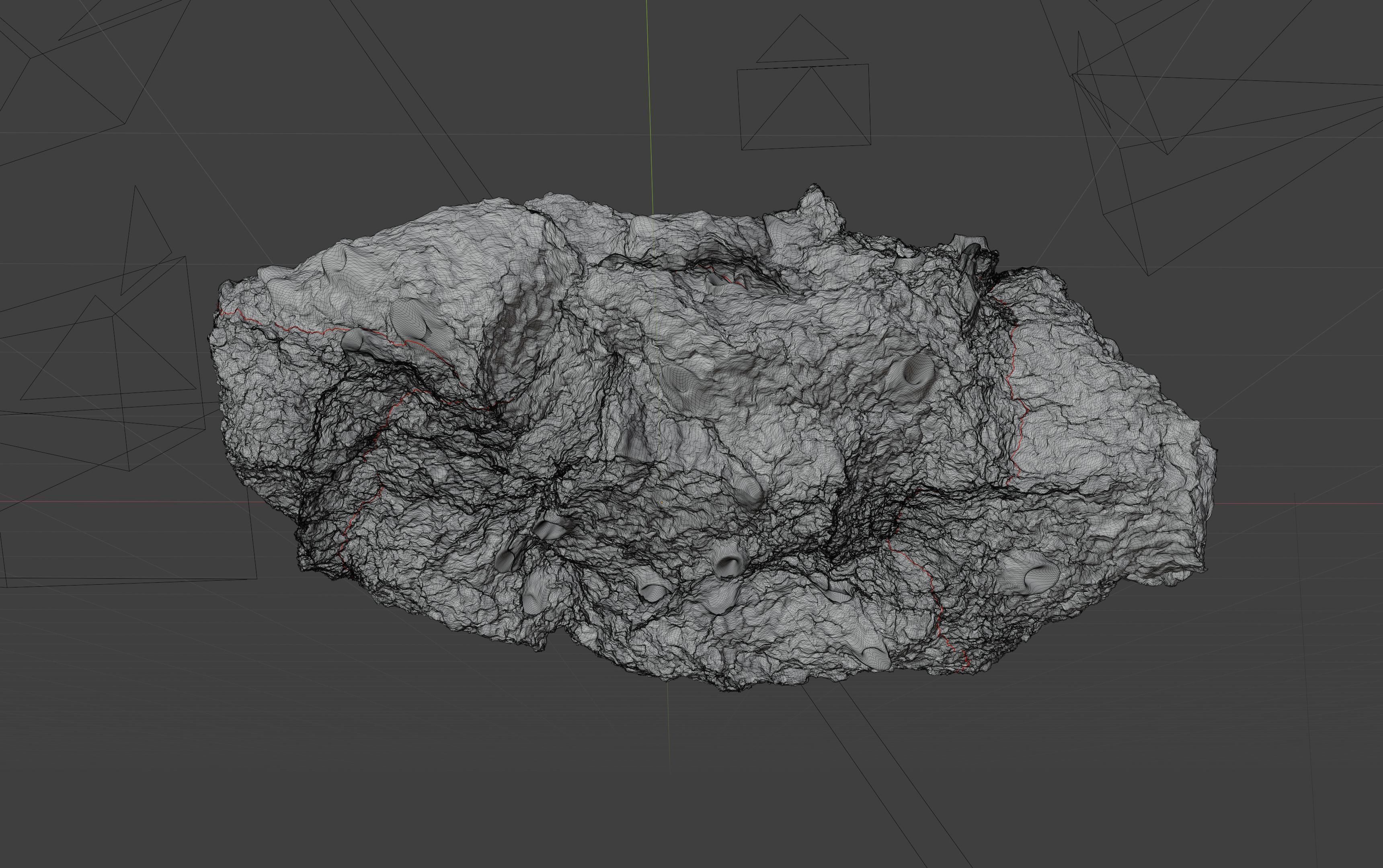 asteroid version 5 high detail 3D model_4