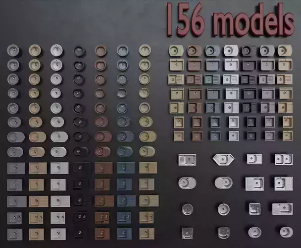 Kitchen sink collection 156 models