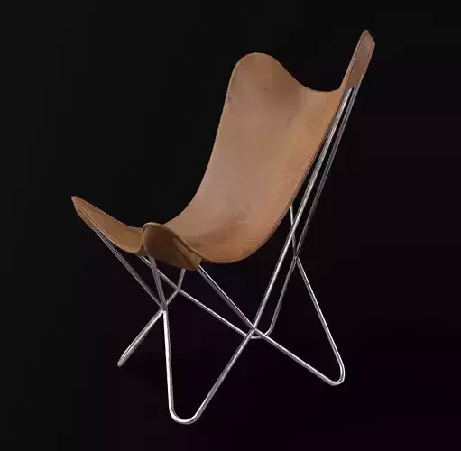 silla mariposa Low-poly 3D model