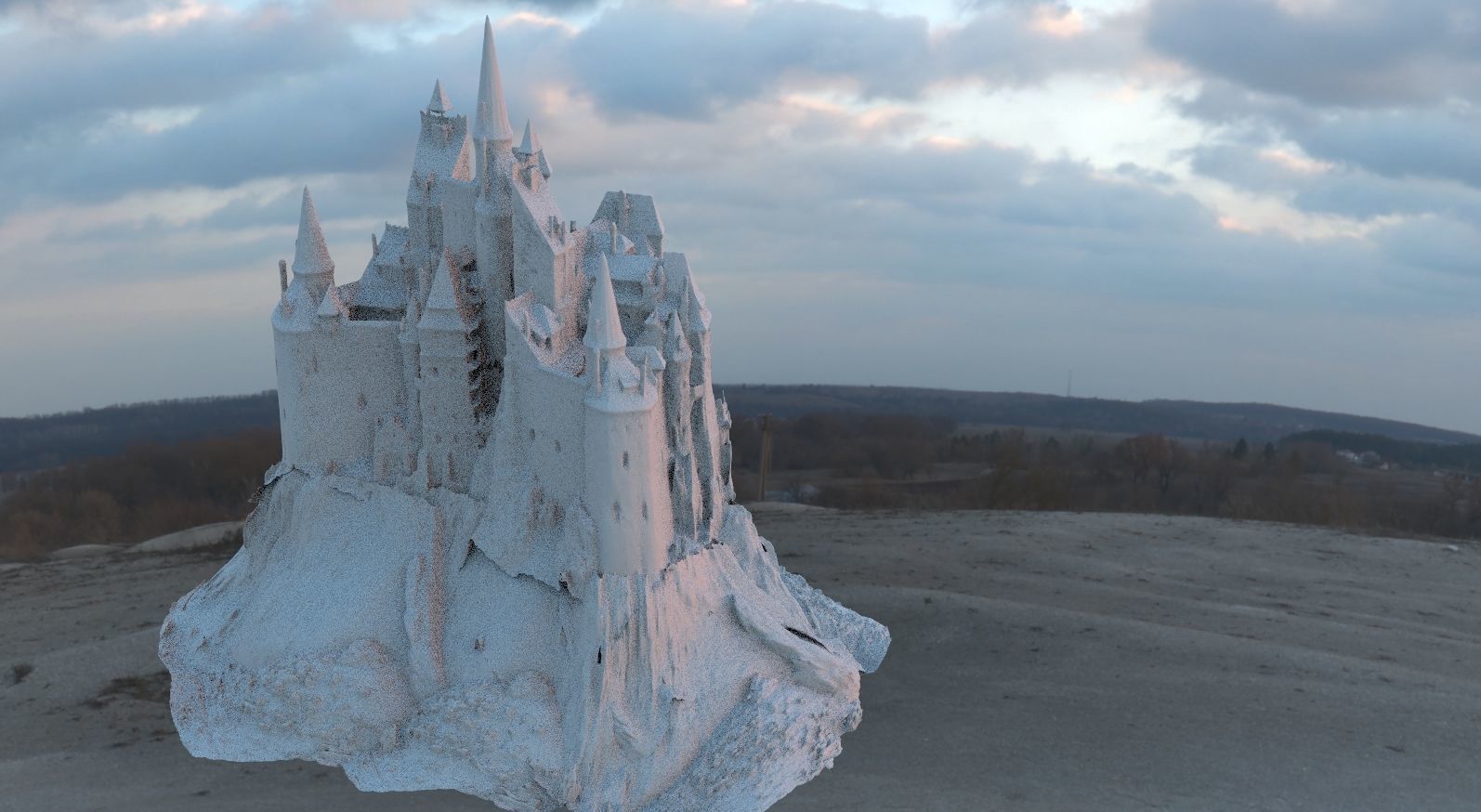 Romanian Medieval Castle 3D model_1