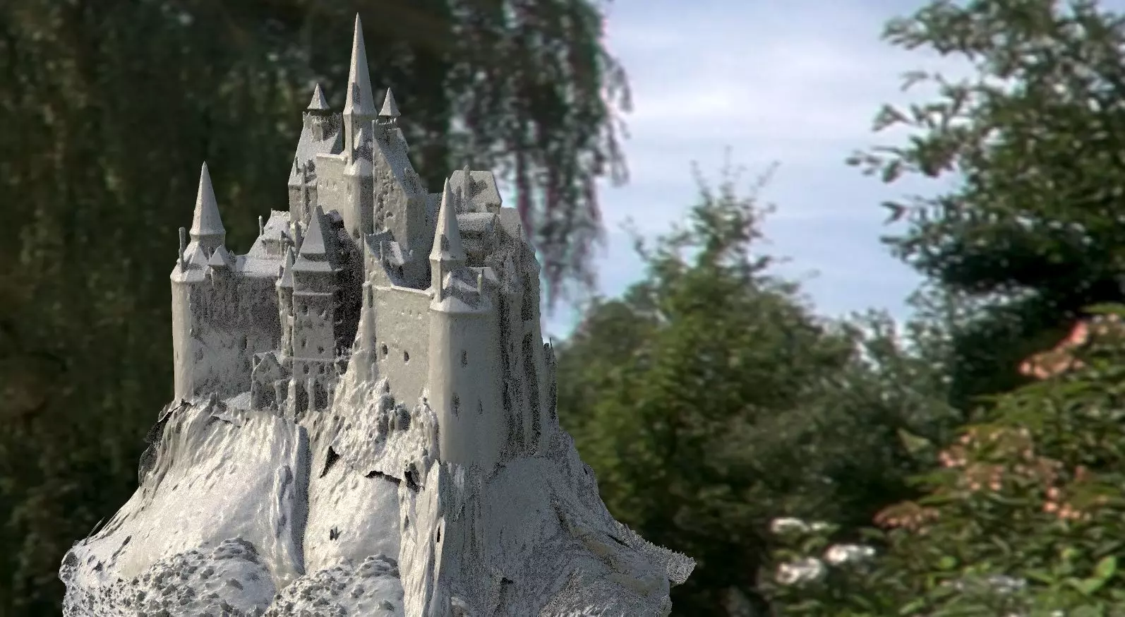 Romanian Medieval Castle 3D model_0