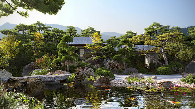 Japanese garden - Bundle 06 3D model