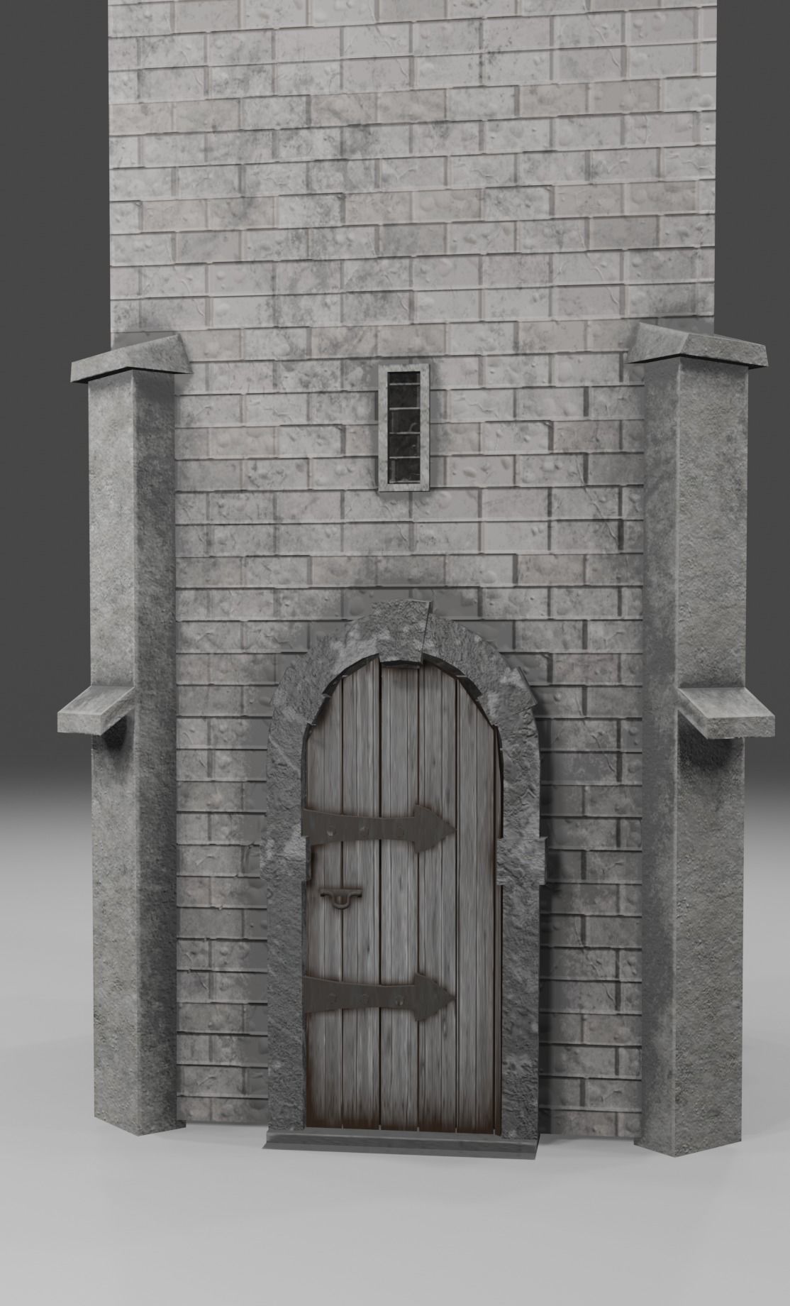 Medieval tower game ready Low-poly 3D model_7